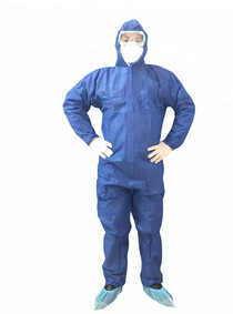 China Dust Proof Disposable Isolation Gowns Disposable Coverall With Zipper Front on sale