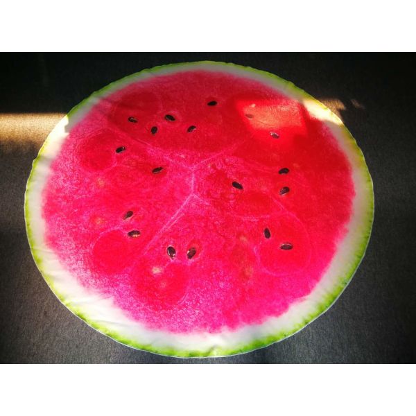 Buy Round Fruit Print Flannel Polyester Fleece Blanket Knitted Technics at wholesale prices