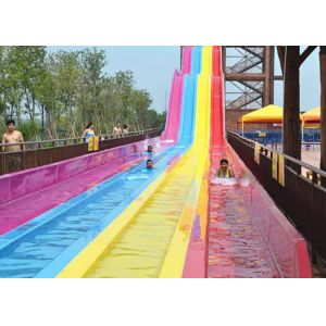 Excited Large Outdoor Rainbow Water Slide Weather Resistance