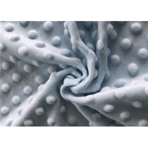 Buy Baby Cuddle Bubble Minky Dot Plush Blanket Fabric Polyester Embossed at wholesale prices