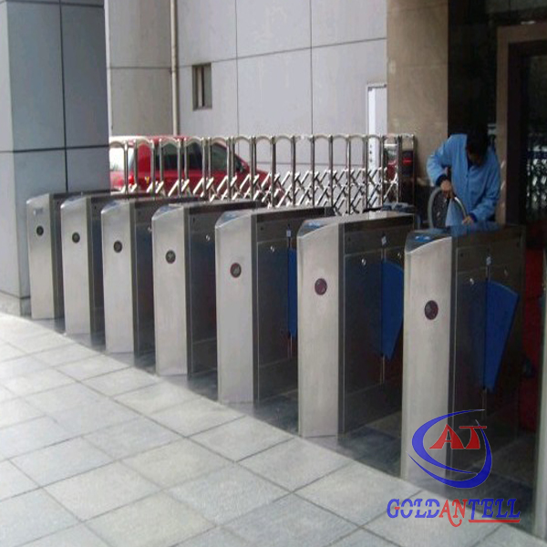 Pedestrian Flap Barrier Gate with digital door lock , Stadium Turnstile systems