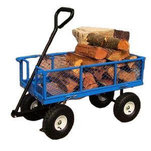 Versatile Iron Four Wheel Garden Trolley Modern Style For Heavy Duty Work