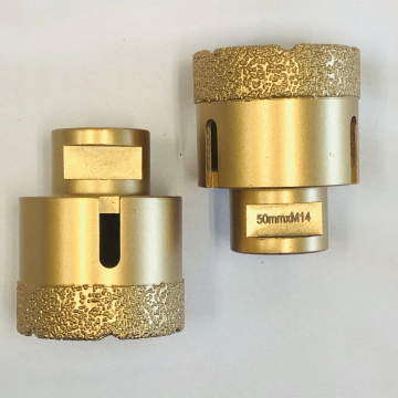 4pcs M14 50mm Vacuum Brazed Diamond Tools Drill Bit Minimal Chipping