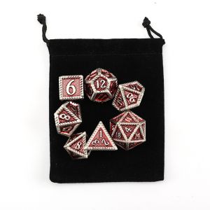 DND metal dice, Dragon and Dungeon polyhedral RPG dice, 7 tabletop game dragon