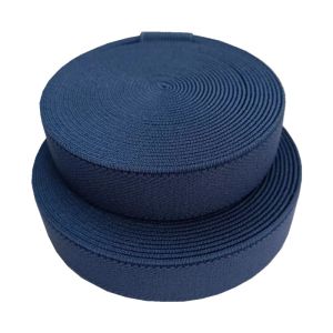 Brushed Polyester Elastic Webbing 25mm Elastic Band Dark Blue