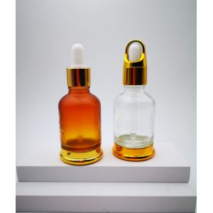 Customizable 2023 new design 30ml glass dropper bottles with bottom bracket for