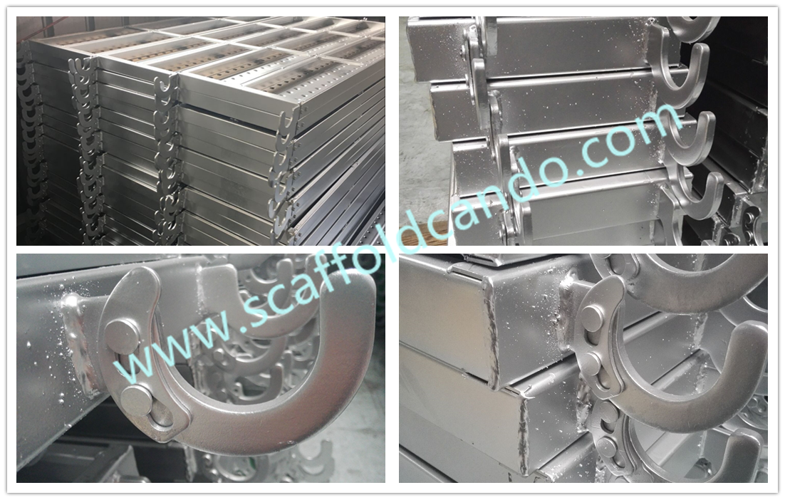 1200mm 1500mm 1800mm 1829mm 2400mm Q235 good quality scaffolding galvanized steel plank with hooks catwalk for Ringlock