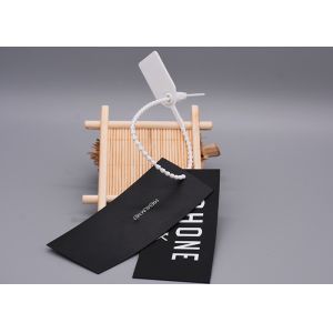 Black TPU Printing Custom Garment Hang Tags With Silicone Logo