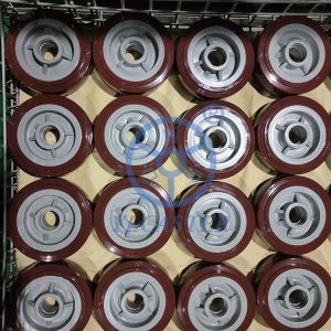 Polyurethane 506LBS Side Lock Swivel Wheels With Ball Bearing