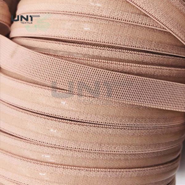 Customized Nude Garments Accessories Polyester Silicone Drip Elastic Tape