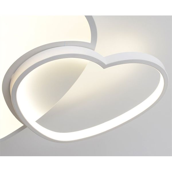 Modern simple creative heart-shaped led ceiling light for children's room bedroom room