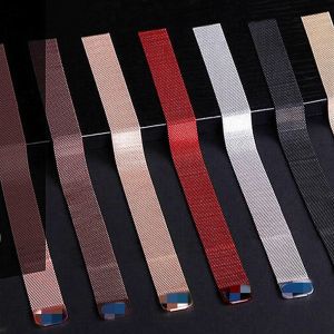 Strap Smartwatch Width 44mm Replacement Bands Magnetic Mesh Watch