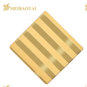 PVD Golden Mirror Stainless Steel Sheet 304 1.15mm Thickness 200HV Hardness