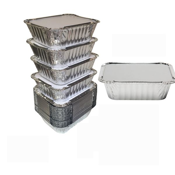 Buy 8011 Disposable Aluminium Foil Trays , Disposable Microwavable Foil Containers at wholesale prices