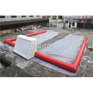Red Air Sealed Big Inflatable Football Field , Inflatable Soccer Court
