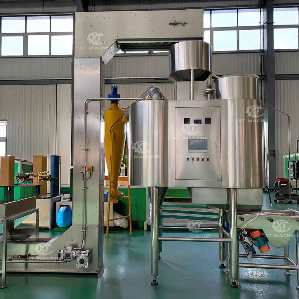 Pneumatic Air Peanut Blanching Machine With PLC Control System