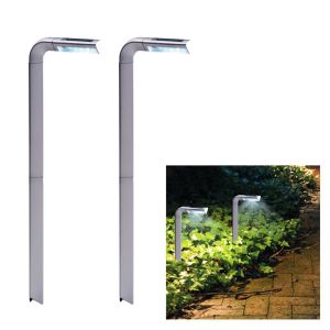 L Shaped 8 LED Solar Lawn pathway light