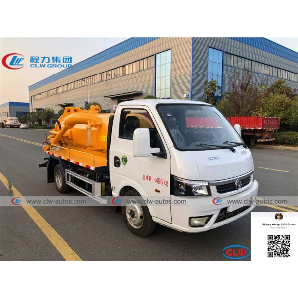 Dongfeng Tuyi 4x2 LHD 2 Tons Vacuum Sewer Suction Truck