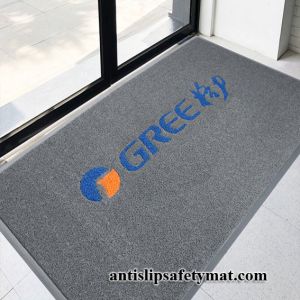 PVC Loop Flooring 12mm Commercial Entrance Mats With Logo