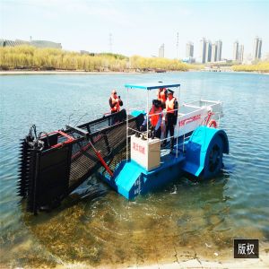 automatic trash skimmer aquatic weed harvester/Reed Cutting Ship