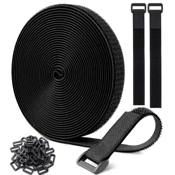 Plastic Buckle 50mm Hook And Loop Cable Tie One Piece Sustainable Hook And Loop