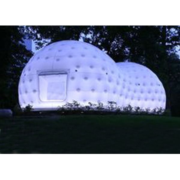 Buy Ultra Light Dome Inflatable Tent , Inflatable Tea House Tent With Led Light at wholesale prices