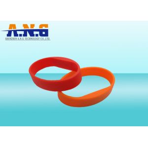 ISO14443A CMYK Printing silicone rfid bracelets For Membership Management