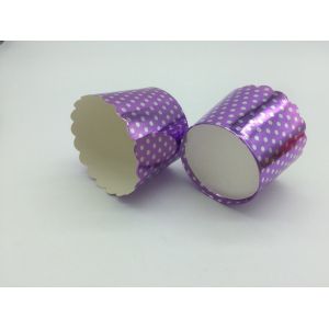 White Dot Laser Cut Cupcake Wrappers Aluminumfoil Muffin Cups Food Grade Paper