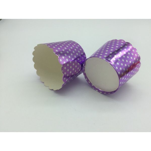 Buy White Dot Laser Cut Cupcake Wrappers Aluminumfoil Muffin Cups Food Grade Paper at wholesale prices