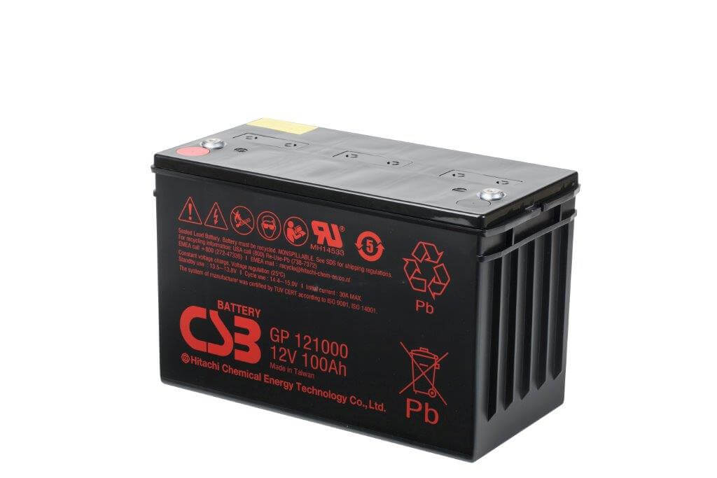 CSB Battery GP121000 12V 100Ah High Performance Rechargeable Maintenance-Free Lead Acid Battery 12V 100Ah