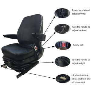Adjustable Mechanical Suspension Cushioning Seat for Construction Vehicles