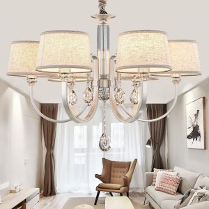 Quality Elegant modern metal chandelier with lampshade for indoor home lighting fixtures (WH-MI-38) for sale