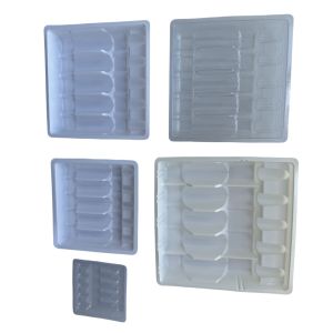 PET blister packaging tray 1ml 2ml water injection medicine ampoule tray