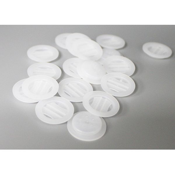 PE Food Grade One Way Degassing Valve For Resealable Side Gusset Coffee Packing Bags