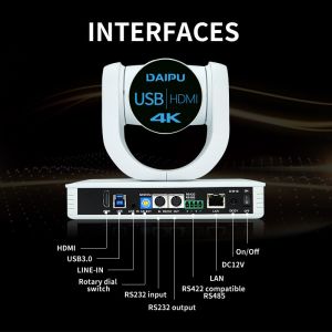 DAIPU PTC-Q12 OEM ODM 4K 12X Optic HD YouTube ToF Ptz HD Hd-mi PTZ Optical Sexy