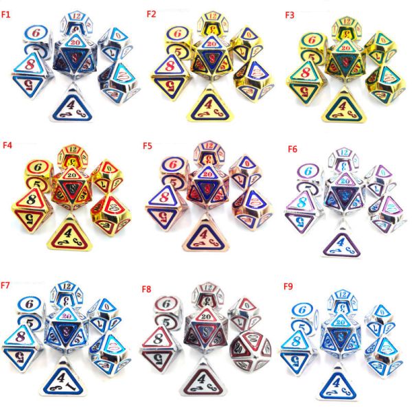 DND RPG Solid Metal Dice Suits Electro Swimming Technology Wandering Earth