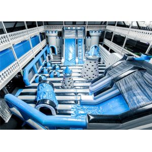 Customized Attraction And Big Inflatable Theme Park With Vinyl Patch