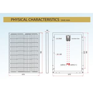 90W Tempered Glass Monocrystalline Solar Panel