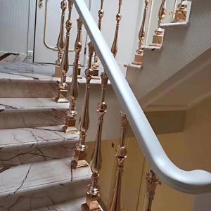 Oxidation Modern Stainless Steel Staircase Railing Golden SS Staircase Railing