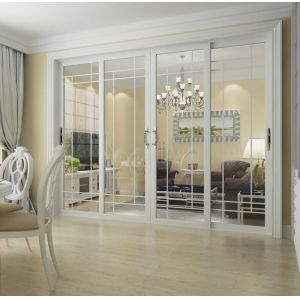 Aluminum Unitized Glazed Sliding Door Noiseless Patio Exterior