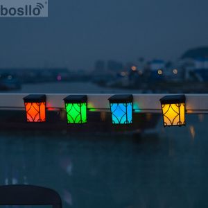 Solar Wall Lamps LED Power 1W Solar Powered Wall Lights with RGB