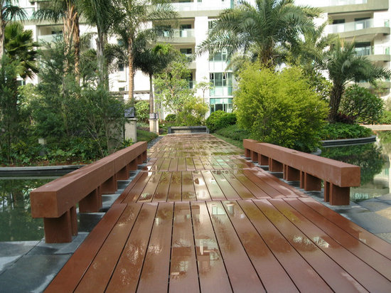 Scratch Resistant Composite Capped Decking Outdoor Recycled Plastic Wood Deck Boards