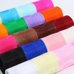 2.5cm Polyester Organza Ribbon for DIY bows or Wedding Decoration or Cake