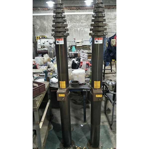 12m manual operation telescopic mast for mobile antenna manual crank telescopic