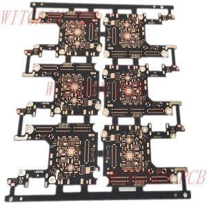 Black Solder Mask HDI PCB 6 Layer FR4 Material 0.6 MM Thickness