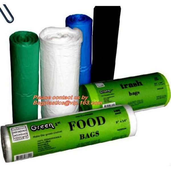 Garbage Bags Wastebasket Bin Liners New Design Easy To Tear Extra Durable Plastic Trash Bags For Bathroom Bedroom Office