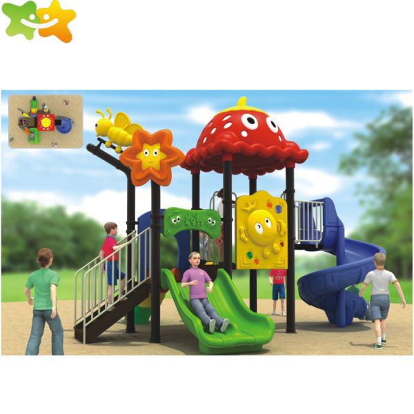 Buy Funny Play Kids Playground Equipment / Kindergarten Toddlers Plastic Slide at wholesale prices