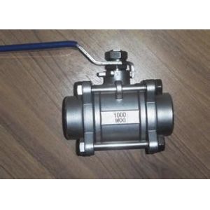Quality Butt Welding 3 Piece Stainless Steel Ball Valve WCB / CF8 / CF8M BW PAD ISO 5211 for sale