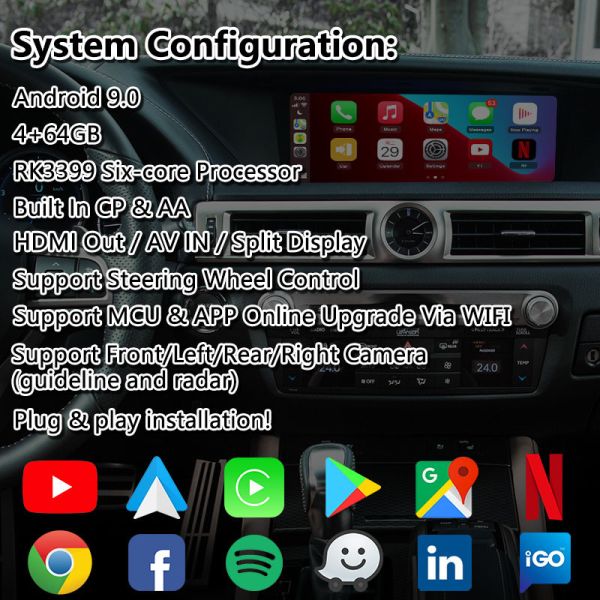 Lsailt Lexus Video Interface for GS350 GS200t GS300h GS450h AWD F Sport 2016-2020