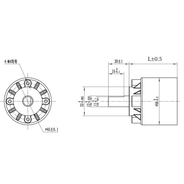 PG56A-ZA-HT Zinc Alloy Helix Teeth Planetary Gear Reducer 56mm Dia